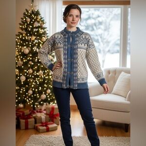 Vintage Dale Of Norway Cardigan Sweater